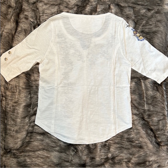 NWT Sundance Cuyamaca Top Embroidered Floral White Women’s Large - Picture 4 of 8